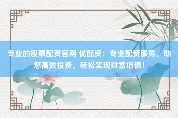 专业的股票配资官网 优配资：专业配资服务，助您高效投资，轻松实现财富增值！