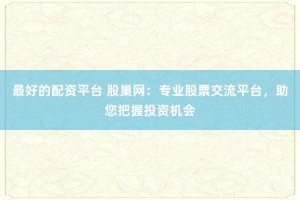 最好的配资平台 股巢网：专业股票交流平台，助您把握投资机会