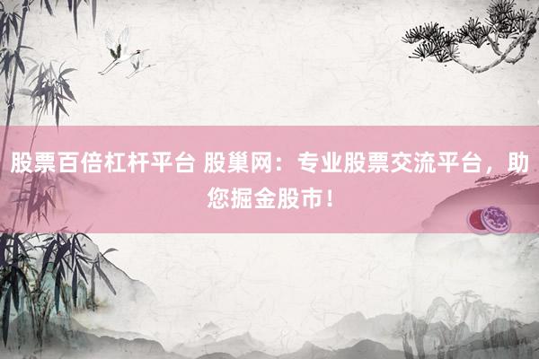 股票百倍杠杆平台 股巢网：专业股票交流平台，助您掘金股市！